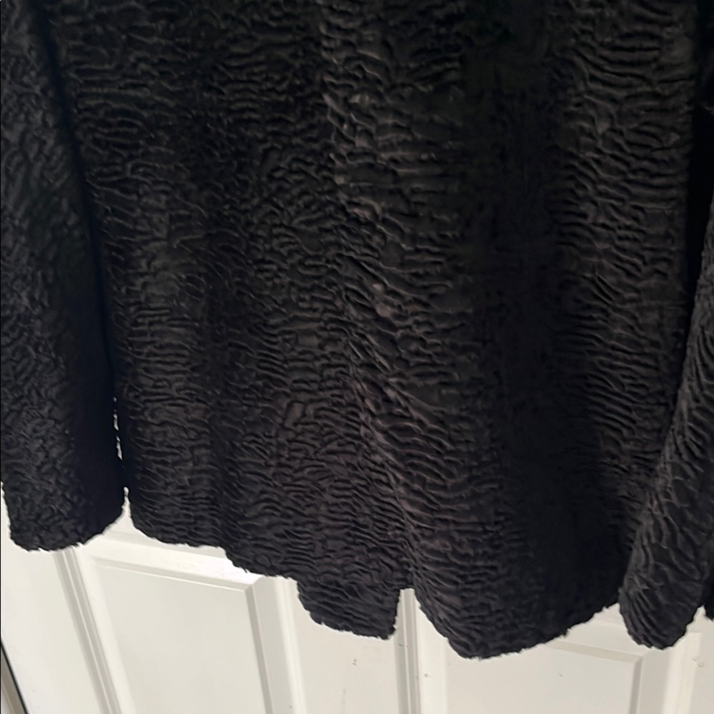 Talbots Black Teddy Jacket Plush pattern dress jacket size medium - Picture 11 of 12
